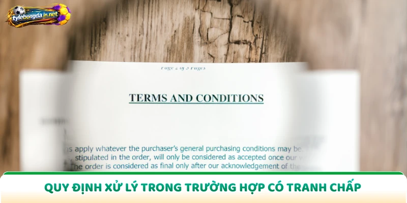Quy định xử lý trong trường hợp có tranh chấp 